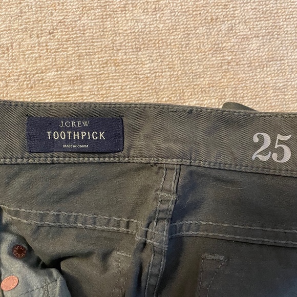 JCrew Toothpick Jeans w/TuexedoStripe - Picture 3 of 4